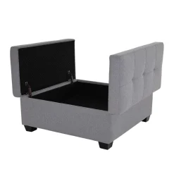 Ottoman avec rangement - gris