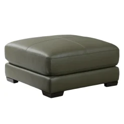 Ottoman en cuir véritable
