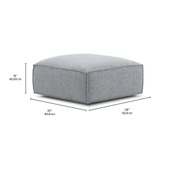 Ottoman en tissu - 33 x 33 x 16