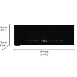 PANASONIC Micro-ondes/Hotte, Noir, 30
