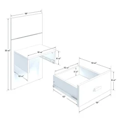 Panneaux avec 2 tables de chevet intégrées pour lits queen - naturel