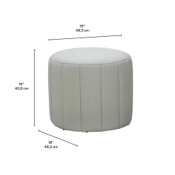 Pouf rond - gris