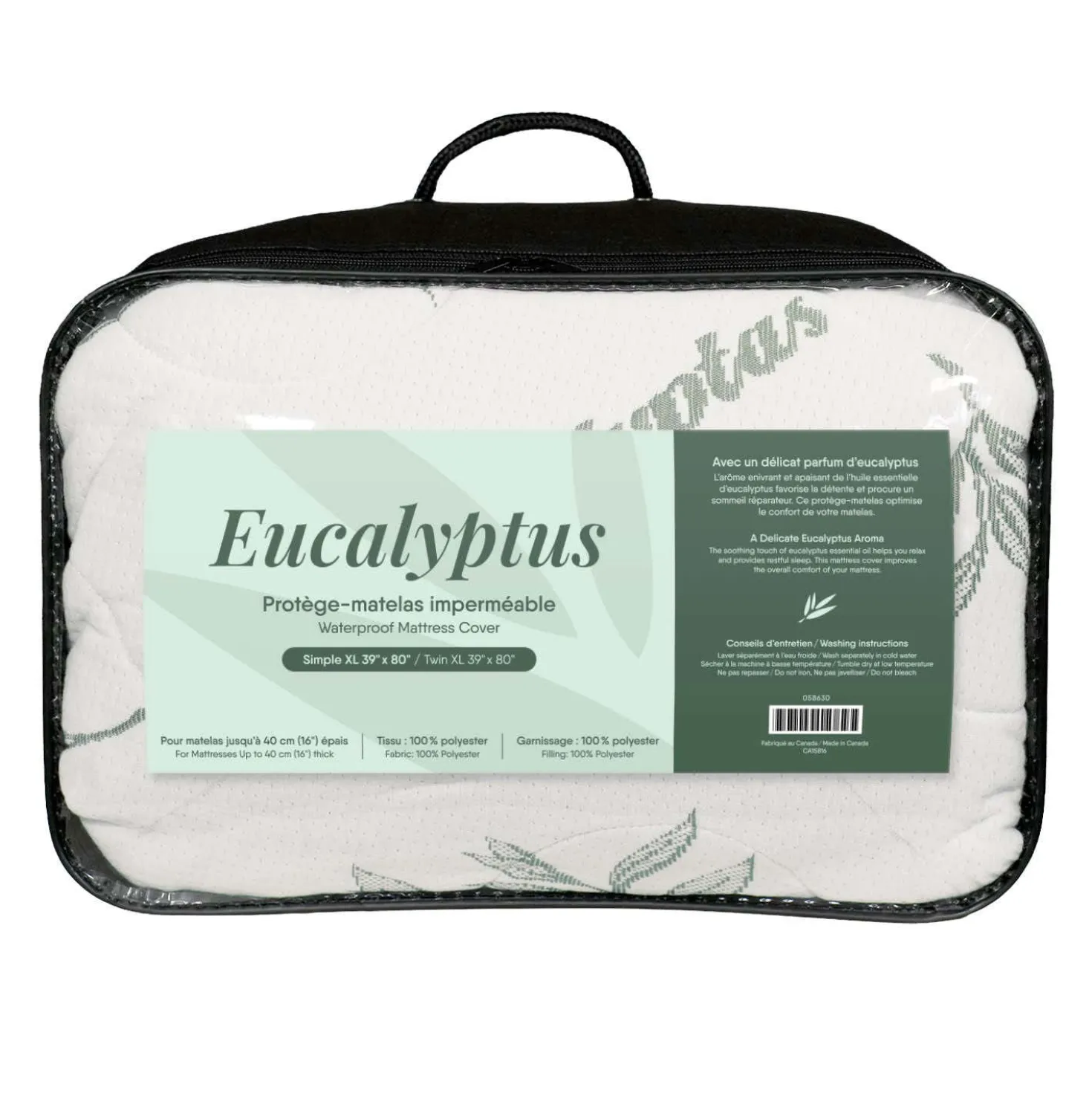 Protège-matelas imperméable format simple XL - 39" x 80"