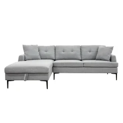 Sectionnel avec chaise longue à gauche et rangement