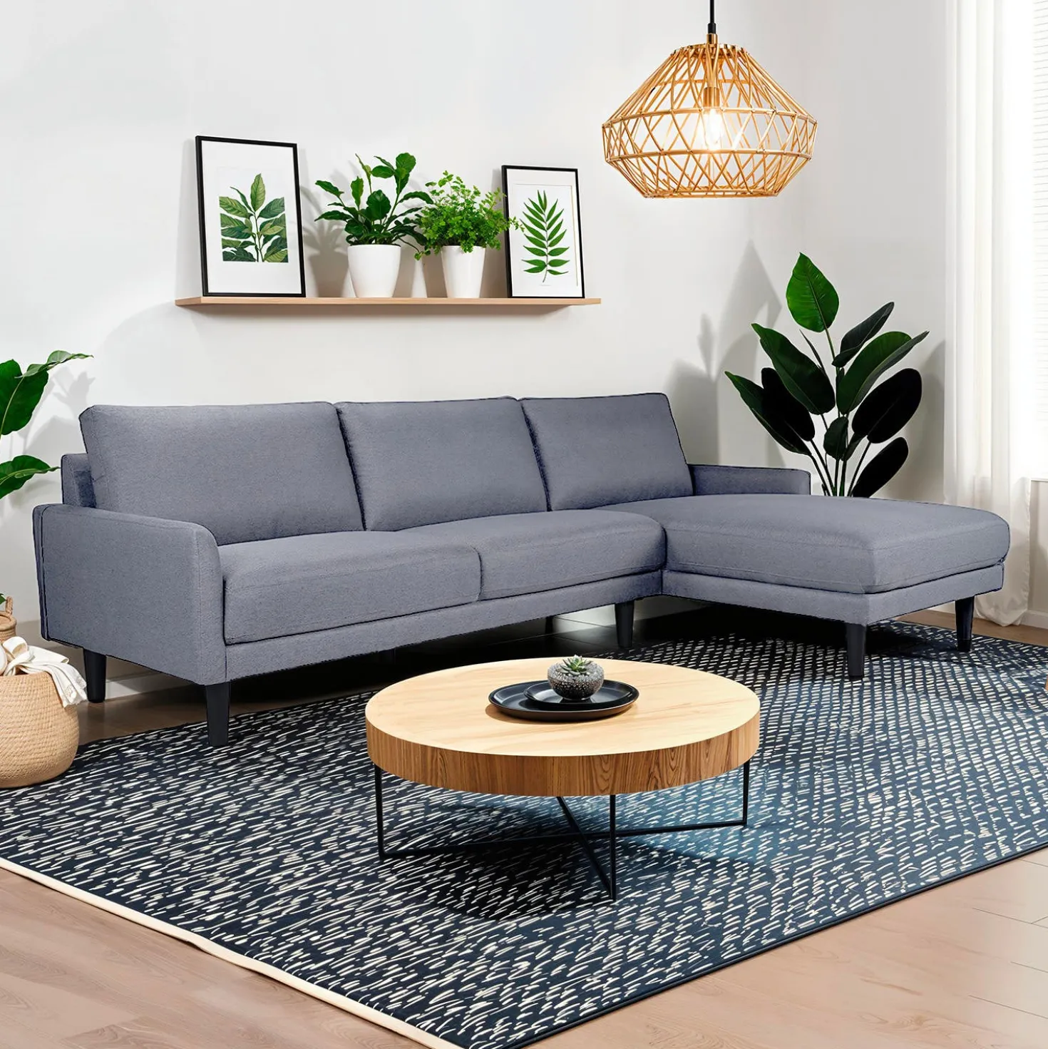 Sectionnel avec chaise longue à gauche