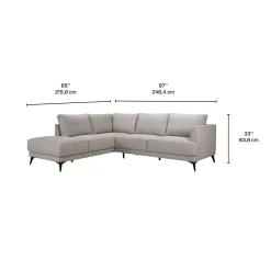 Sectionnel avec chaise longue à gauche