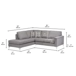 Sectionnel avec chaise longue à gauche