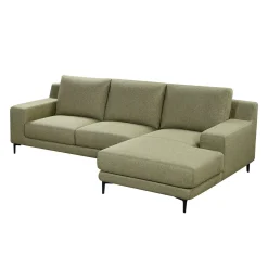 Sectionnel avec chaise longue à droite - vert