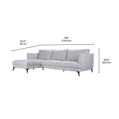 Sectionnel avec chaise longue à gauche
