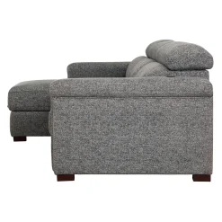 Sectionnel convertible électrique à sièges coulissants et chaise longue avec rangement