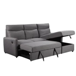 Sectionnel convertible réversible avec prises USB