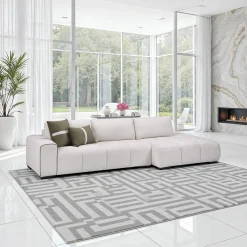 Sectionnel de style guimauve avec chaise longue à droite