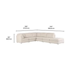 Sectionnel modulaire avec ottoman - 6 mcx