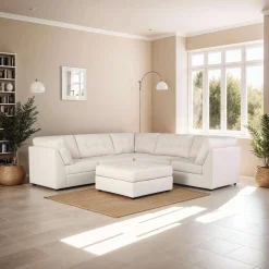 Sectionnel modulaire avec ottoman - 6 mcx