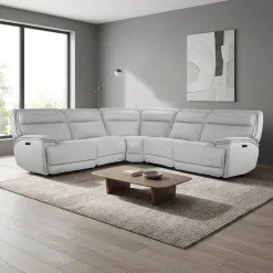 Sectionnel modulaire inclinable électrique, appuis-tête ajustables et siège avec dossier rabattable - 5 mcx