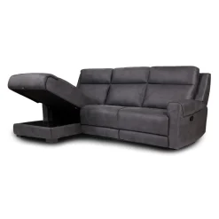 Sectionnel modulaire inclinable et chaise longue avec rangement - 3 mcx
