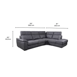 Sectionnel modulaire inclinable électrique avec appuis-tête ajustables - 4 mcx