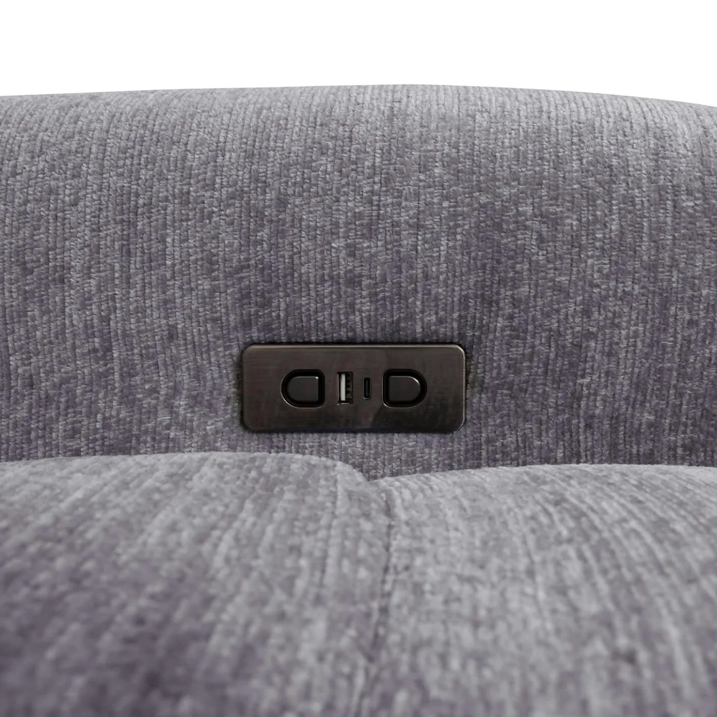 Sectionnel modulaire électrique inclinable avec 2 sièges coulissants et chaise longue à droite avec rangement - 4 mcx
