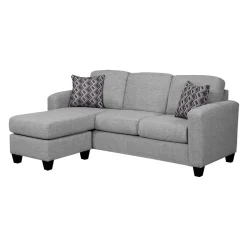 Sectionnel réversible avec chaise longue - gris