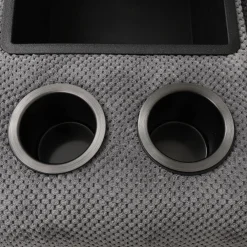 Sectionnel-lit inclinable électrique gris avec console - 6 mcx