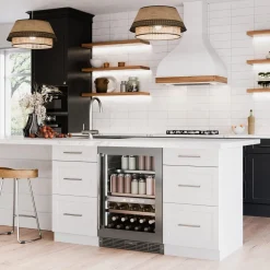SILHOUETTE Centre à vin et boissons encastré 24″ Noir 24