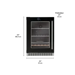 SILHOUETTE Centre de boissons encastré 24″ Noir 24