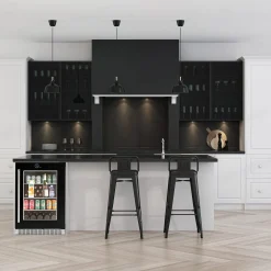 SILHOUETTE Centre de boissons encastré 24 po Noir 24