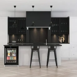SILHOUETTE Centre de boissons encastré 24″ Noir 24