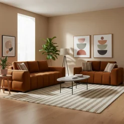 Sofa de style guimauve - rouille