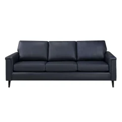 Sofa en cuir véritable - bleu