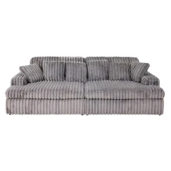 Sofa en velours côtelé avec 2 chaises longues