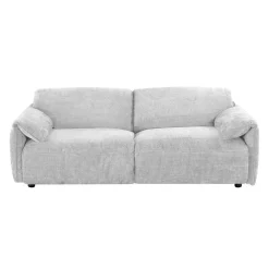 Sofa en velours texturé avec plumes - beige