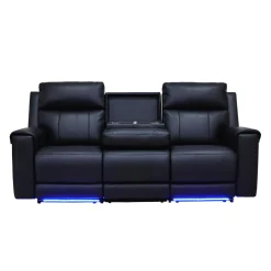 Sofa inclinable électrique avec massage, chaleur et dossier rabattable avec système de son intégré