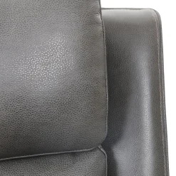 Sofa inclinable électrique en cuir avec appuis-tête ajustables - gris