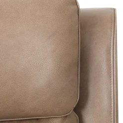 Sofa inclinable électrique en cuir avec appuis-tête ajustables - taupe