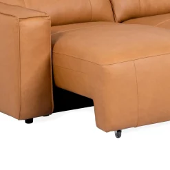 Sofa modulaire avec sièges coulissants électriques en cuir véritable - 3 mcx