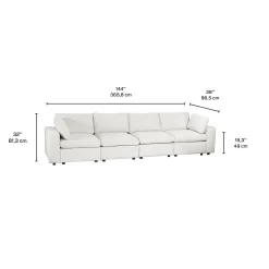 Sofa modulaire beige - 6 mcx