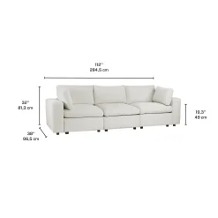 Sofa modulaire beige - 5 mcx