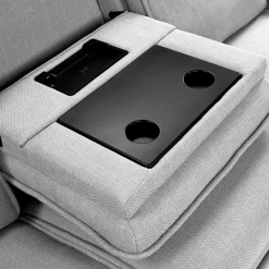 Sofa modulaire inclinable électrique avec appuis-tête ajustables et siège avec dossier rabattable - 3 mcx