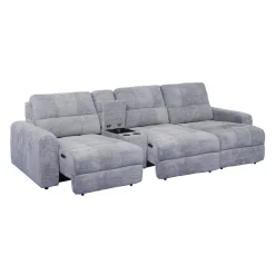 Sofa modulaire électrique avec sièges coulissants et console - 4 mcx