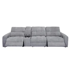 Sofa modulaire électrique inclinable et console - 4 mcx