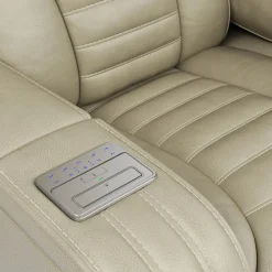 Sofa modulaire électrique inclinable avec massage, chaleur et dossier rabattable - 3 mcx