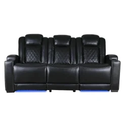 Sofa modulaire électrique inclinable avec dossier rabattable et lumières de lecture - 3 mcx