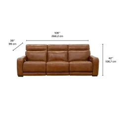 Sofa modulaire électrique inclinable avec haut-parleurs intégrés, massage et chaleur - 3 mcx