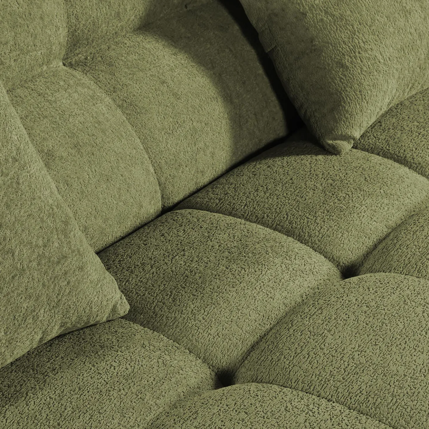 Sofa roulé et compressé dans une boite