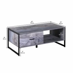 Table à café rectangulaire avec rangement