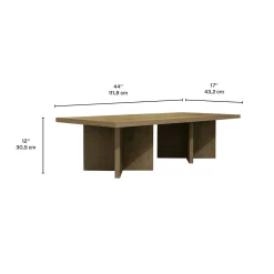 Table à café rectangulaire à piètement croisé