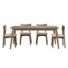 Table à manger rectangulaire 70" avec 4 chaises - gris