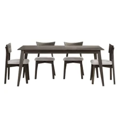 Table à manger rectangulaire 70" avec 4 chaises - ardoise
