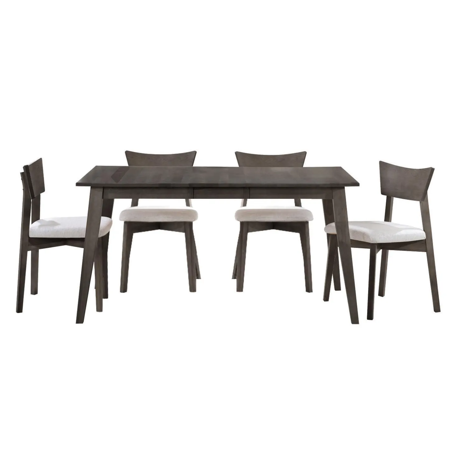 Table à manger rectangulaire extensible (54" à 70") avec 4 chaises - ardoise